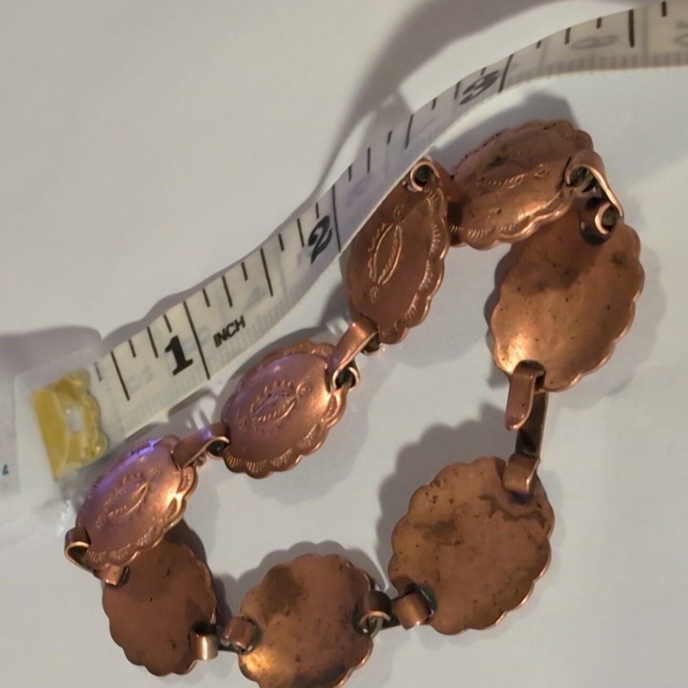Vintage Solid Copper Western Native American Conc… - image 6